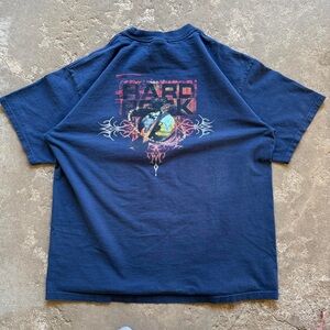 Hard Rock Cafe Men's Blue Graphic T-Shirt